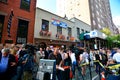 People celebrating gay marriage rights at Stonewall Inn New york Royalty Free Stock Photo