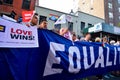 People celebrating gay marriage rights at Stonewall Inn New york Royalty Free Stock Photo