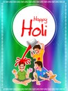 Happy Holi festival of colors background for holiday of India