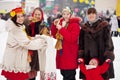 People celebrating Maslenitsa festival