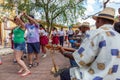 People celebrating in a Park to Live Street Music, Trinidad, Cuba