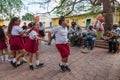 People celebrating in a Park to Live Street Music, Trinidad, Cuba