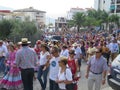 People celebrating the return of their Patron Saint, Flores to h