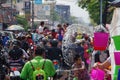 People celebrating on the street