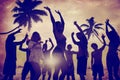 People Celebration Beach Party Summer Holiday Vacation Concept Royalty Free Stock Photo