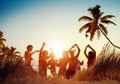 People Celebration Beach Party Summer Holiday Vacation Concept Royalty Free Stock Photo