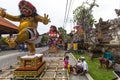 People during the celebration Nyepi - Balinese Day of Silence. Royalty Free Stock Photo