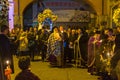 People during the celebration of Orthodox Easter - Vespers on Great Friday