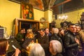 People during the celebration of Orthodox Easter - Vespers on Great Friday