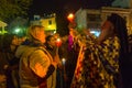 people during the celebration of Orthodox Easter - Vespers on Great Friday