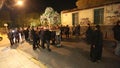 People during the celebration of Orthodox Easter - Vespers on Great Friday (the Epitaphios in Greek served in Good Friday