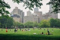 People in Central Park in Manhattan.