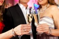 People with champagner in a bar Royalty Free Stock Photo