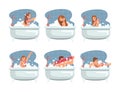 People Characters Bathing in the Bathtub Scrubbing Their Body with Soap and Shower Puff Vector Illustration Set