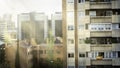 People cheer up for medical workers during coronavirus lockdown in Madrid from their balconies