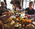 People Cheers Celebrating Thanksgiving Holiday Concept Royalty Free Stock Photo