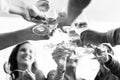 People Cheers Celebration Toast Happiness Togetherness Concept Royalty Free Stock Photo