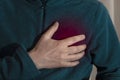 People chest pain from heart attack. healthcare Royalty Free Stock Photo