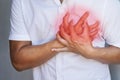 people chest pain from heart attack. healthcare