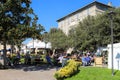 People At Chestnut Festival Manziana Italy