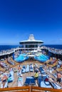 Cruise ship pool deck Royalty Free Stock Photo