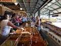 People choose seasoning at Farmer market Kansas Missouri