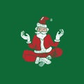 People Christmas Santa meditation balance