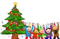 People Christmas Tree Holiday Celebration Royalty Free Stock Photo