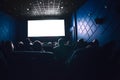 People in the cinema watching a movie