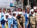 PEOPLE CLEANING RAILWAY STATION UNDER CLEAN INDIA MOVEMENT