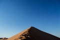 People Climbing Big Daddy Dune, Looking at the Summit and Birds