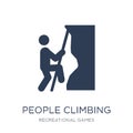 People Climbing icon icon. Trendy flat vector People Climbing icon on white background from Recreational games collection