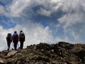 People Climbing Mountain High Altitude Treking Climb Hike Summit