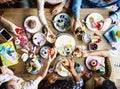 People Cling Drinks Together on Birthday Party Royalty Free Stock Photo