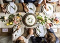 People Cling Wine Glasses on Wedding Reception with Bride and Gr Royalty Free Stock Photo