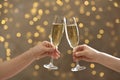 People clinking glasses of champagne Royalty Free Stock Photo