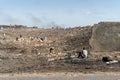 People collecting resources from huge garbage dump in Maputo, Mozambique