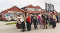 People in colorful Norwegian regional costumes