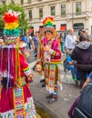 People in colorful transnational costumes celebrate the entire culture and traditions of the Bolivian community