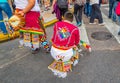 People in colorful transnational costumes celebrate the entire culture and traditions of the Bolivian community