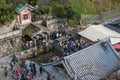 People come to Kiyomisu dera temple for sacred water that flow from the mountain, Kiyomisu dera temple, kyoto, Japan