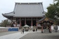 People come to pay homage to holy things in a temple