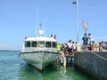 People come to the speed boat in Lombok island, Indonesia