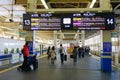 People come to the train station in Nagano, Japan