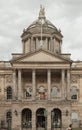 People come to the wedding ceremony in Liverpool Old town Hall buildiing