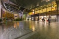 2017: People coming in and out from a big shopping center Flora in Prague during the christmas time.