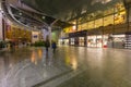 2017: People coming in and out from a big shopping center Flora in Prague during the christmas time.