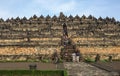 People coming to the Borobudur temple, Indonesia Royalty Free Stock Photo