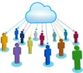 People communicating in cloud Royalty Free Stock Photo