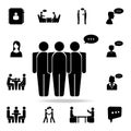 people with a communication bubble icon. Detailed set of conversation icons. Premium graphic design. One of the collection icons Royalty Free Stock Photo